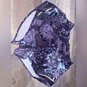 Lululemon purple flower patterned shirts, like new